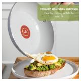 Retails for $150! T-Fal Refresh Ceramic Pots and Pans Set, 20-Piece Nonstick Cookware Set, Stockpot, Griddle, Frying Pans, Utensils, Moon Grey