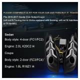Daytime Running Light Assembly for Honda Civic 2016 2017, 3 Color DRL Driving Fog Lamp Waterproof Bright Amber Turn Signal Light Assembly Kit,1 Pair