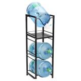 5 Gallon Water Bottle Pour and Store System, 3-Tier Jug Holder With Valve Dispenser, Detachable Bottle Holder With Storage Shelve Rack for Home Office Organization