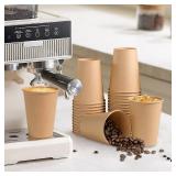 300 Pack 12 oz Paper Coffee Cups, Disposable Kraft Coffee Cups, Hot/Cold Drinking Cup for Water, Coffee, Juice