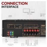 Retails for $309! Pyle 5.2 Ch. Hi-Fi Home Theater Stereo Receiver with Bluetooth, 4K UHD Support & MP3/USB/AM/FM Radio (1000W MAX)