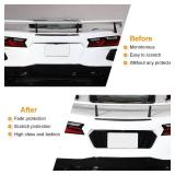 Rear License Frame Compatible with Chevrolet Corvette C8 2020-2025, Aluminum License Plate Frame Grill Vent Insert, License Plate Trim Base Accessories (Bright Black)
