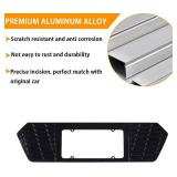 Rear License Frame Compatible with Chevrolet Corvette C8 2020-2025, Aluminum License Plate Frame Grill Vent Insert, License Plate Trim Base Accessories (Bright Black)