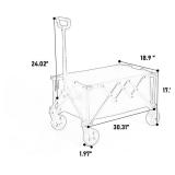 Folding Wagon Carts,Folding Wagon Cart with All Terrain Wheels,Heavy Duty Garden Carts with Adjustable Handle,Outdoor Utility Wagon for Camping Shopping Sports Fishing Black