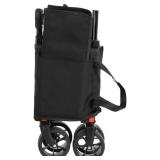 Folding Wagon Carts,Folding Wagon Cart with All Terrain Wheels,Heavy Duty Garden Carts with Adjustable Handle,Outdoor Utility Wagon for Camping Shopping Sports Fishing Black