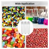 50 PCS 45ml Test Tubes, Plastic Test Tubes with Aluminum Threaded Caps, 1.0 x 5.6 Inches Clear Candy Tubes Vials, Storage Tubes Container for Sample Powder Seed Bead Candy Science Party