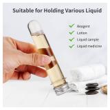 50 PCS 45ml Test Tubes, Plastic Test Tubes with Aluminum Threaded Caps, 1.0 x 5.6 Inches Clear Candy Tubes Vials, Storage Tubes Container for Sample Powder Seed Bead Candy Science Party