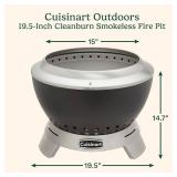 Retails for $195! Cuisinart 19.5 Cleanburn Smokeless Fire Pit with Removable Base for Ash, Portable Wood Burning Outdoor Fireplace, Stainless Steel Smoke Free Outdoor Heater, Enhanced Airflow and Easy