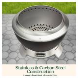 Retails for $195! Cuisinart 19.5 Cleanburn Smokeless Fire Pit with Removable Base for Ash, Portable Wood Burning Outdoor Fireplace, Stainless Steel Smoke Free Outdoor Heater, Enhanced Airflow and Easy