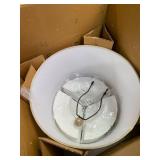Signature Design by Ashley Layal Casual 29" Textured Paper Composite Carved Base Single Table Lamp, Beige