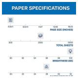 Hammermill Color Copy Paper, 100 Bright, 28 lb., Letter, Photo White, 500/RM, 5 RM/CT