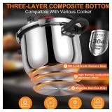 Retails for $120! Pressure Cooker 12 QT, Stainess Steel Pressure Canner 12 Quart, Explosion-Proof Cookware, Rotating Lock/Unlock Lid, One-handed lid opening, Thickened Silicone Ring And Anti-scald Han