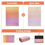 Lahome Waterproof Outdoor Rug 8x10, Reversible Outdoor Plastic Straw Rug for Patios, Outside RV Mat Carpet for Deck Porch Backyard Balcony Picnic Trailer (Orange/Purple, 6