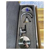 Aolemi Freestanding Bathtub Faucet Polish Chrome Bathroom Floor Mount Standing Tub Filler Single Lever Brass Mixer Tap Single Handle Tub Spout Only Without Handheld Spray