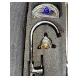 Aolemi Freestanding Bathtub Faucet Polish Chrome Bathroom Floor Mount Standing Tub Filler Single Lever Brass Mixer Tap Single Handle Tub Spout Only Without Handheld Spray