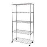 5-Tier Steel Wire Shelving System in Zinc (30 in. W x 60 in. H x 14 in. D)