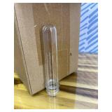 50 PCS 45ml Test Tubes, Plastic Test Tubes with Aluminum Threaded Caps, 1.0 x 5.6 Inches Clear Candy Tubes Vials, Storage Tubes Container for Sample Powder Seed Bead Candy Science Party
