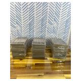 Junkin 18 Pcs Velvet Jewelry Tray Stackable Jewelry Drawer Organizer Jewellery Box Divided Display Tray for Earring Bangle(Gray)