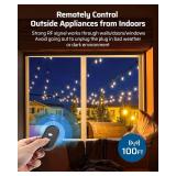 DEWENWILS Outdoor Wireless Remote Control Outlet, 15 amp Heavy Duty Weatherproof Remote Controlled Light Switch for Lights String Lights, 100 Feet Range, UL Listed