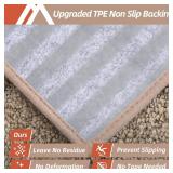 COSY HOMEER Edging Stair Treads Non-Slip Carpet Mat 28inX9in Indoor Stair Runners for Wooden Steps, Edging Stair Rugs for Kids and Dogs, 100% Polyester TPE Backing (15pc, Beige)
