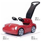 Retails for $131! Step2 Side-by-Side Push Around Roadster, Kids Push Car, 2 Seat Ride On Car, Seat Belts & Horn, for Toddlers 1.5-4 Years Old, Red