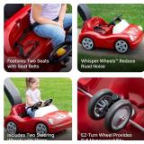 Retails for $131! Step2 Side-by-Side Push Around Roadster, Kids Push Car, 2 Seat Ride On Car, Seat Belts & Horn, for Toddlers 1.5-4 Years Old, Red