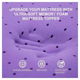 SINWEEK 1.5 Inch Gel Memory Foam Mattress Topper Ventilated Soft Pressure Relieve Mattress Pad, Breathable Bed Topper, CertiPUR-US Certified, Twin Size