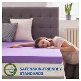SINWEEK 1.5 Inch Gel Memory Foam Mattress Topper Ventilated Soft Pressure Relieve Mattress Pad, Breathable Bed Topper, CertiPUR-US Certified, Twin Size