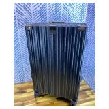 Retails for $180! HotWay 26 Inch Aluminum Frame Luggage with Spinner Wheels, PC Hard Shell Suitcase with Cup Holder, Zipperless Luggage for Business Travel, Black