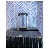 Retails for $180! HotWay 26 Inch Aluminum Frame Luggage with Spinner Wheels, PC Hard Shell Suitcase with Cup Holder, Zipperless Luggage for Business Travel, Black