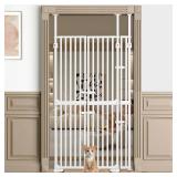 Retails for $136! 71" Extra Tall Cat Gate, Fits 30.31-39.27" Wide Opening, Auto Close Cat Safety Gate, 1.34" Extra Narrow Gap, No Drilling Pressure Mount Design, Innovation Double Opening Pet Gate