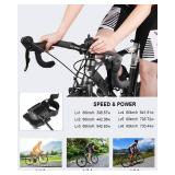 Bike Trainer, Magnetic Bicycle Stationary Stand for Indoor Exercise Riding, 26-29" & 700C Wheels, Quick Release Skewer & Front Wheel Riser Block Included