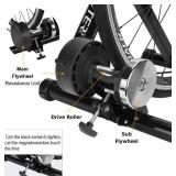 Bike Trainer, Magnetic Bicycle Stationary Stand for Indoor Exercise Riding, 26-29" & 700C Wheels, Quick Release Skewer & Front Wheel Riser Block Included