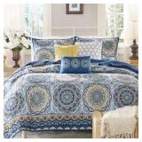 Retails for $255! Madison Park Moraga 6-Pc Reversible Quilt Set With Throw Pillows