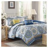 Retails for $255! Madison Park Moraga 6-Pc Reversible Quilt Set With Throw Pillows