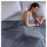 Queen Sized, 90in x 90in, Bedsure Navy Cooling Blanket Queen Size for Hot Sleepers