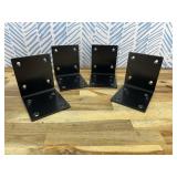 6" X 6" X 5" Heavy Duty Steel L Angle Bracket for Wood, Large 90 Degree Corner Shelf Support Bracket, 6x6 Post to Beam Connector, Thickness 1/4"(6mm), Max Load 300lbs-4 Pcs