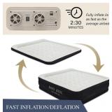 Retails for $130! King Koil Luxury California King Size Air Mattress with Built-in High-Speed Pump Best for Home, Camping & Guests, 20" Double High Airbed Adjustable Blow Up Mattress