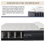 Retails for $130! King Koil Luxury California King Size Air Mattress with Built-in High-Speed Pump Best for Home, Camping & Guests, 20" Double High Airbed Adjustable Blow Up Mattress