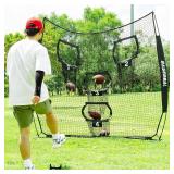 8ft Football Nets with 4 Target Pockets for Improving Accuracy Throwing