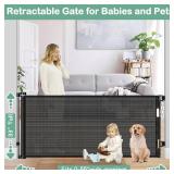 Retractable Baby Gates for Doorways 55 Inch Wide Retractable Dog Gates for The House Outdoor Dog Barriers for Home Indoor Pet Barrier Mesh Baby Gate for Fireplace Pet Safety Gate for Front Door