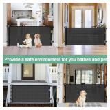 Retractable Baby Gates for Doorways 55 Inch Wide Retractable Dog Gates for The House Outdoor Dog Barriers for Home Indoor Pet Barrier Mesh Baby Gate for Fireplace Pet Safety Gate for Front Door