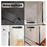 Retails for $110! Aluminum Alloy Black Corner Guards 12PCS Thickness Wall Corner Protectors for Walls Right Angle Corner Protectors Guards L Shaped Metal Protectors 90 Angle, Corner Guards 19Ga (1.6x1