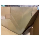 Retails for $130! GLSLAND Irregular Tempered Glass Floor Mat - 45" x 53" Office Chair Mat for Carpet Clear Duty Hard Rolling Glass Mat 1/5" Thick for Hardwood Floor/Carpeted Floors, Clear