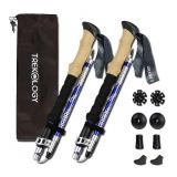 Trekology Trek-Z Collapsible Hiking & Trekking Poles - Balance Support for Seniors, Women, and Men, 2pc Per Set