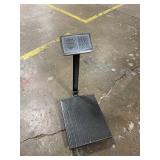 QWORK Foldable 600LB Weight Computing Postal Scale, Floor Platform Digital Scale, Accurate Warehouse Large Shipping Mailing LB/KG Calculator