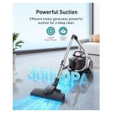 Retails for $150! Aspiron Canister Vacuum, Upgraded 1600W Bagless Canister Vacuum Cleaner, Auto Cord Rewind, H13 HEPA Filter, 3.7Qt Large Capacity