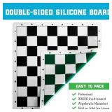Best Chess Set Ever - Chess Geeks, 3X Triple Weighted Tournament Set, Black & White Plastic Pieces