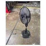 Amazon Basics 16" Pedestal Fan with Remote, Floor Fan, Standing Fan for Bedroom, Living Room, Office, with 3 Speeds, 3 Modes, Timer, Dual-Layered Blades, Adjustable Height, Tilt Head, 60W, Black