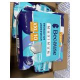 Because Premium Maximum Plus Adult Incontinence and Postpartum Bladder Leak Underwear for Women, Maximum Absorbency, Disposable, Beige, XXLarge, 40 Count (4 Packs of 10)